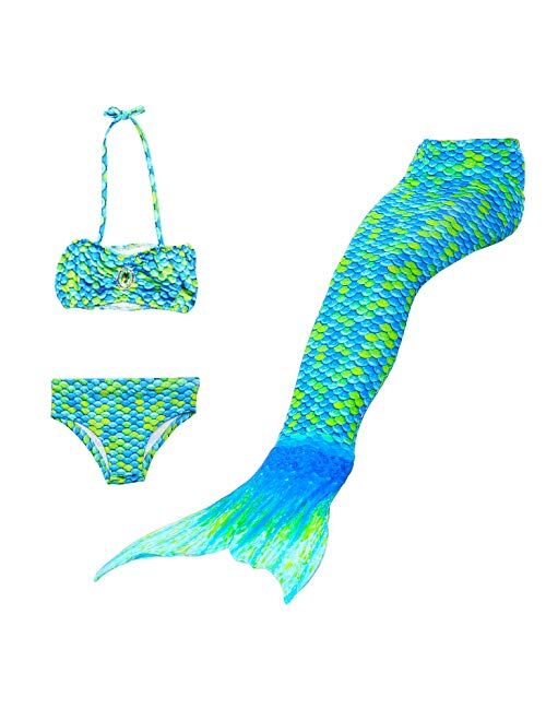 Dressy Daisy Girls Mermaid Bathing Suit Swimwear Swimsuit Swimming Bikini 3pcs Set