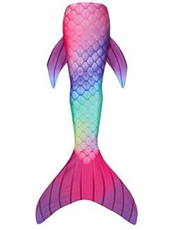 RAISEVERN Girls Mermaid Tail for Swimming Princess Swimsuit One Piece Swimwear 3-10 Years