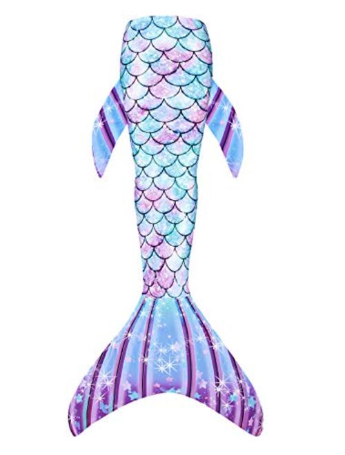 RAISEVERN Girls Mermaid Tail for Swimming Princess Swimsuit One Piece Swimwear 3-10 Years