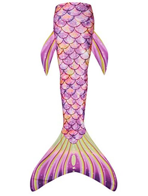 RAISEVERN Girls Mermaid Tail for Swimming Princess Swimsuit One Piece Swimwear 3-10 Years