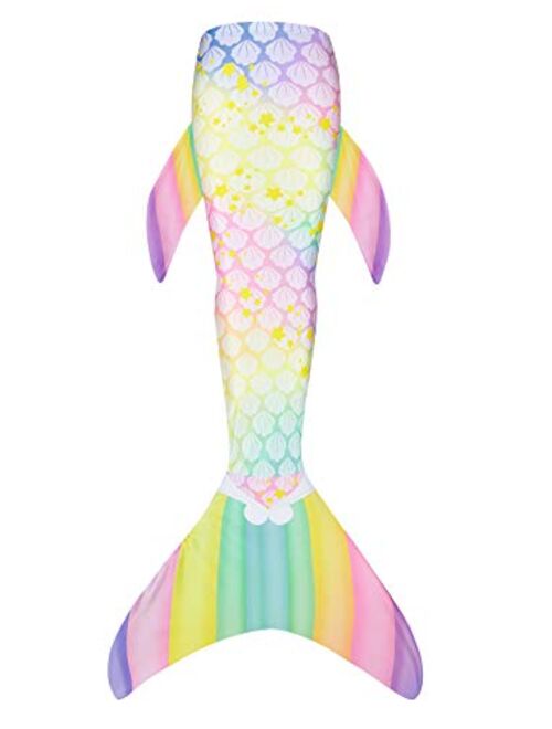 RAISEVERN Girls Mermaid Tail for Swimming Princess Swimsuit One Piece Swimwear 3-10 Years