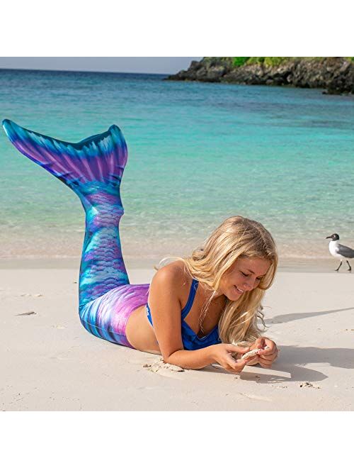 Fin Fun Limited Edition Wear-Resistant Mermaid Tail for Swimming, Kids and Adults,NO Monofin, for Girls and Boys