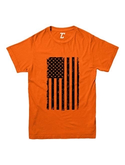 Distressed Black American Flag - USA Youth T-Shirt