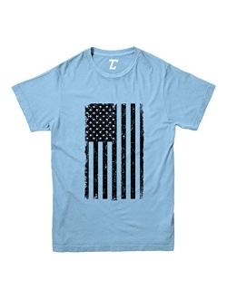 Distressed Black American Flag - USA Youth T-Shirt