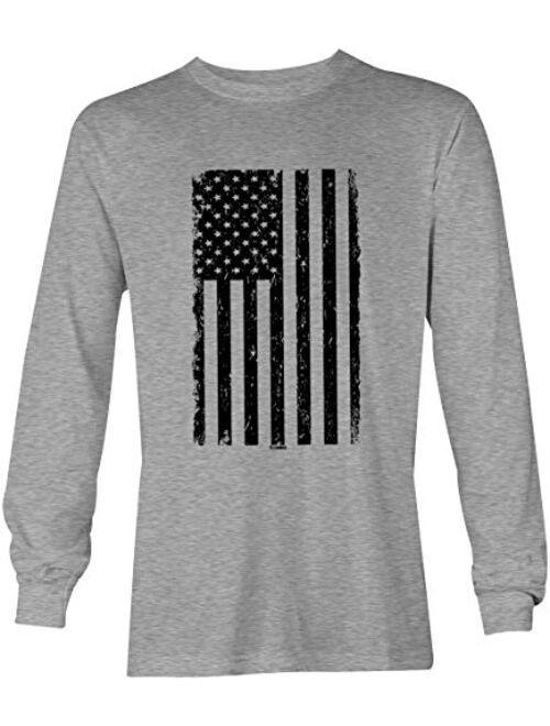 Distressed Black American Flag - USA Youth T-Shirt