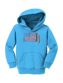 Haase Unlimited American Flag - Hockey Sticks Pucks Toddler/Youth Fleece Hoodie