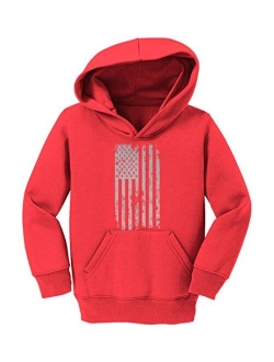 Haase Unlimited Silver American Flag - Military USA Toddler/Youth Fleece Hoodie