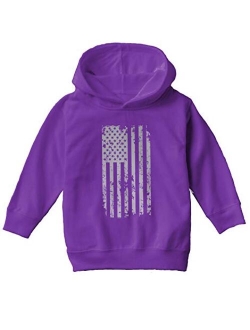 Haase Unlimited Silver American Flag - Military USA Toddler/Youth Fleece Hoodie