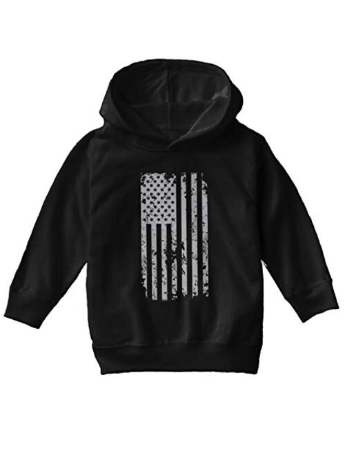 Haase Unlimited Silver American Flag - Military USA Toddler/Youth Fleece Hoodie