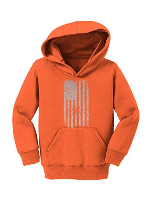 Haase Unlimited Silver American Flag - Military USA Toddler/Youth Fleece Hoodie