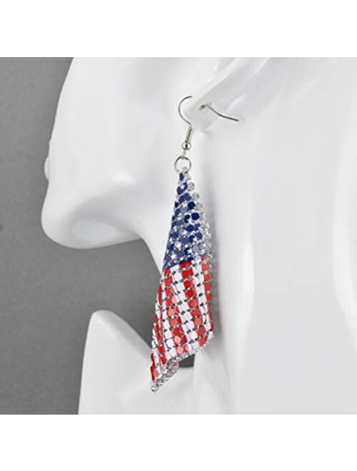 Stars and Stripes earrings Red White Blue American Flag earrings 4th of July