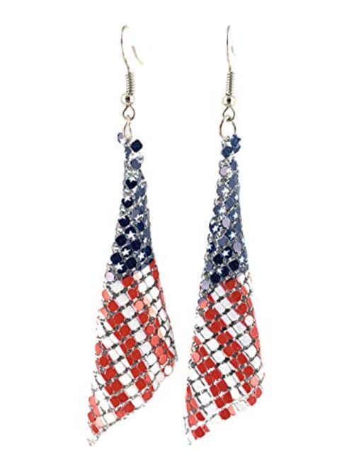 Stars and Stripes earrings Red White Blue American Flag earrings 4th of July