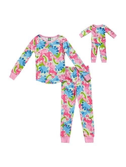 Dollie & Me Girls' Apparel Snug Fit Sleepwear Set and Matching Doll Outfit