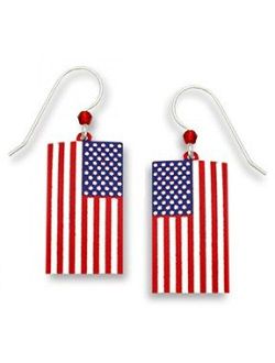 America Flag Patriotic Drop Earrings Made in the USA by Sienna Sky 907