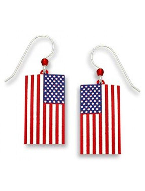 America Flag Patriotic Drop Earrings Made in the USA by Sienna Sky 907