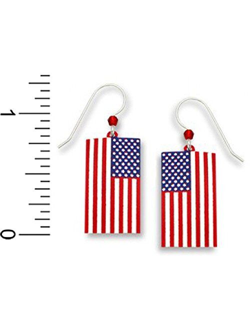 America Flag Patriotic Drop Earrings Made in the USA by Sienna Sky 907