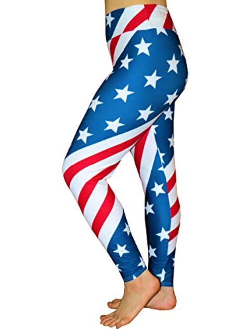 Jurish Designs Patriotic Leggings with Stars & Stripes