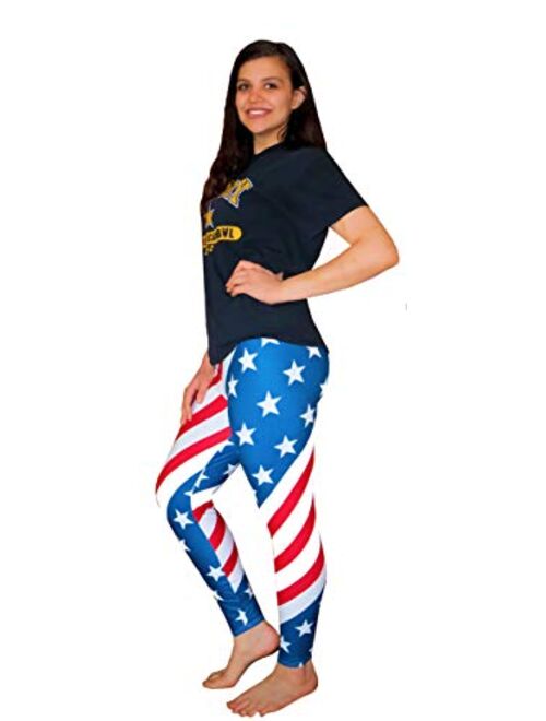 Jurish Designs Patriotic Leggings with Stars & Stripes