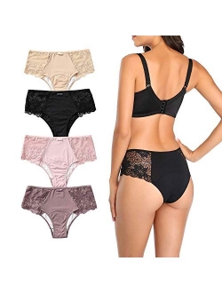 Intiflower Period Underwear for Women, Leakproof Period Panties, Lace Menstrual Underwear Breathable & Soft