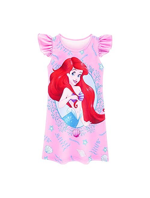 Girls Mermaid Princess Dress Baby Toddler Summer Cartoon Casual Short Sleeve