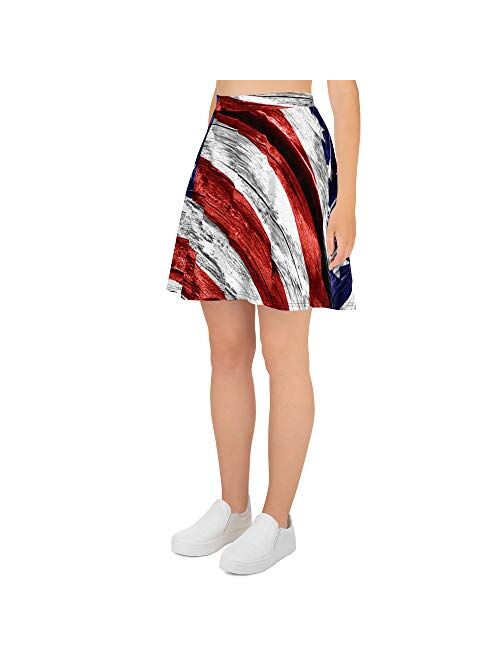 USA Flag Patriotic American Skater Skirt