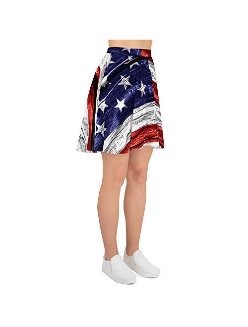 USA Flag Patriotic American Skater Skirt