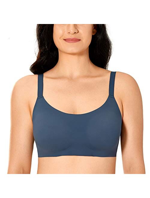 DELIMIRA Women's Seamless Bralette Removable Padded Comfort Wireless Bra