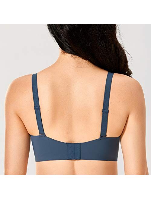 DELIMIRA Women's Seamless Bralette Removable Padded Comfort Wireless Bra