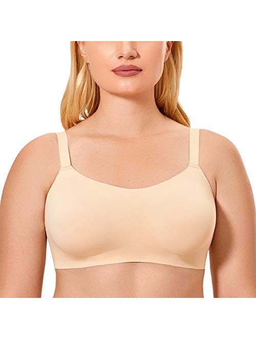 DELIMIRA Women's Seamless Bralette Removable Padded Comfort Wireless Bra