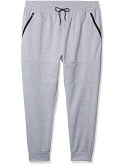 Men's Tech Fleece Basic Jogger Pants-Reg and Big & Tall Sizes, Heather Grey Panel, Large