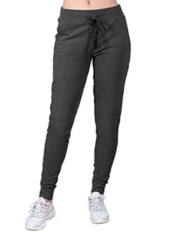 MixMatchy Women's Casual Knit Jogger Fleece Sweatpants