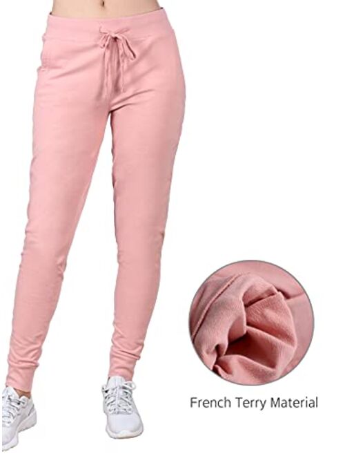 MixMatchy Women's Casual Knit Jogger Fleece Sweatpants