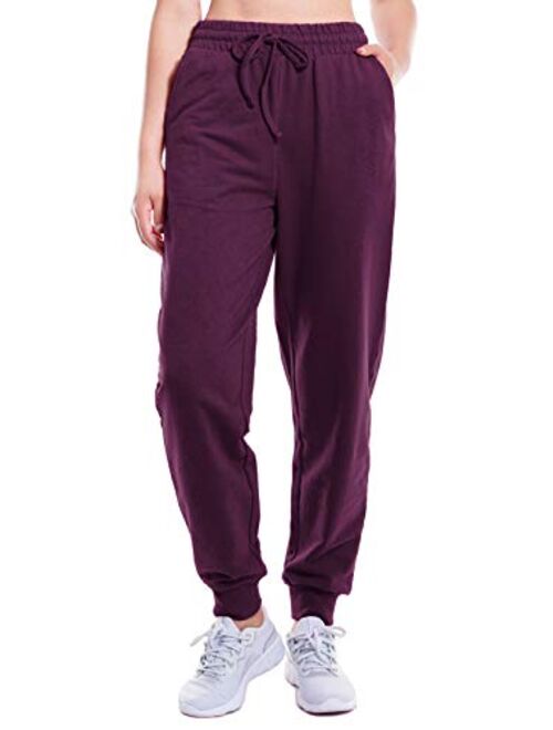 MixMatchy Women's Casual Knit Jogger Fleece Sweatpants