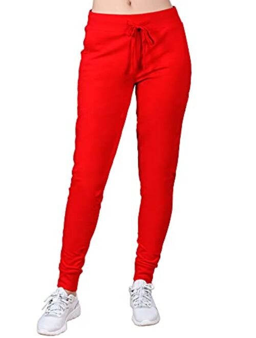 MixMatchy Women's Casual Knit Jogger Fleece Sweatpants