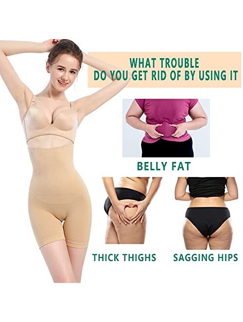 Women Tummy Control Shapewear - High Waist Body Shaper Shorts Seamless Butt Lifter Thigh Slimmer Boyshorts Panties