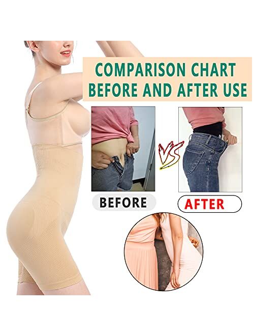 Women Tummy Control Shapewear - High Waist Body Shaper Shorts Seamless Butt Lifter Thigh Slimmer Boyshorts Panties