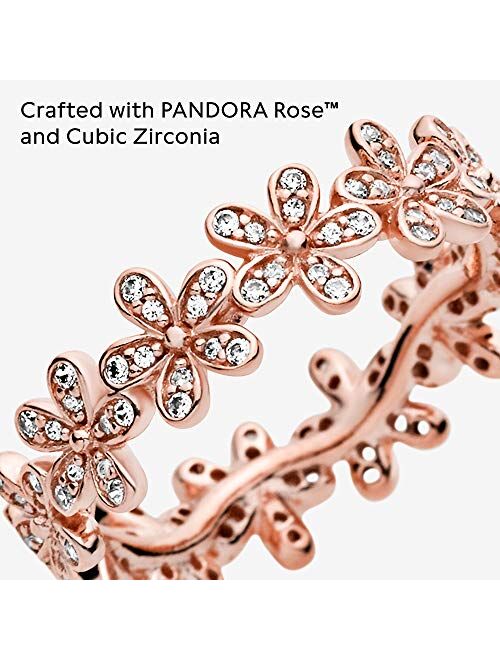 Pandora Jewelry Daisy Flower Cubic Zirconia Ring in Pandora Rose