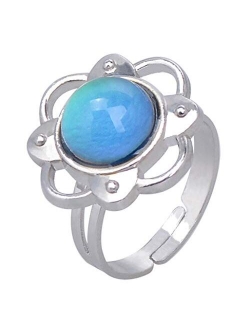 Acchen Mood Rings Mermaid Color Changing Emotional Feeling Adjustable Size Finger Ring