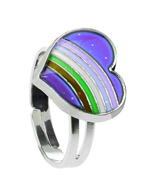 Acchen Mood Rings Mermaid Color Changing Emotional Feeling Adjustable Size Finger Ring