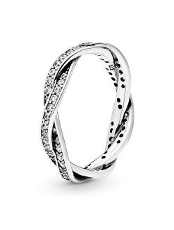 Jewelry Twist of Fate Cubic Zirconia Ring in Sterling Silver