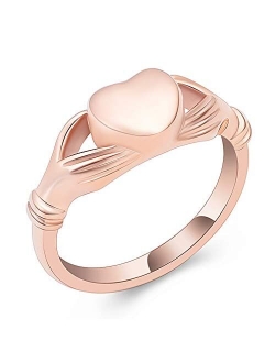 Minicremation Cremation Jewelry Urn Ring for Ashes Women Finger Ring Keepsake Memorial Engraved Jewelry Hold Loved Ones Ashes