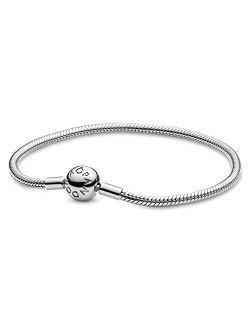 Jewelry Smooth Moments Snake Chain Charm Sterling Silver Bracelet