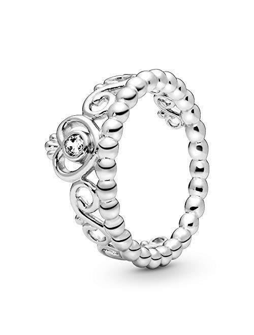 Pandora Jewelry Princess Tiara Crown Cubic Zirconia Ring in Sterling Silver