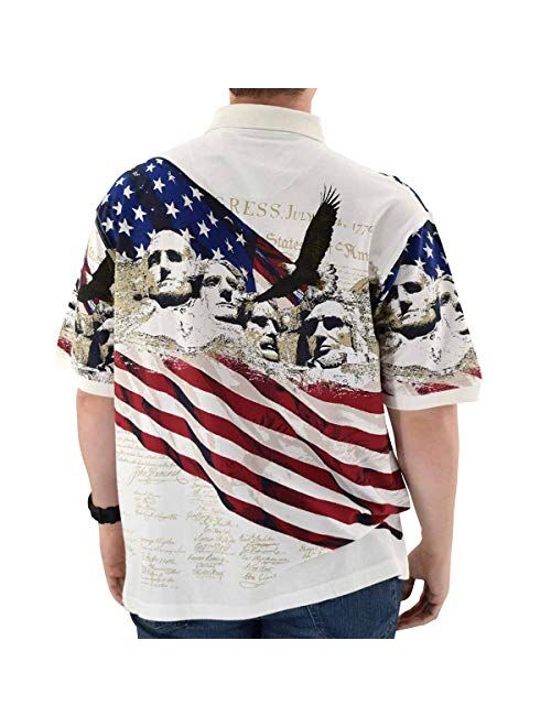 American Summer Allover Patriotic Men's Polo Shirt