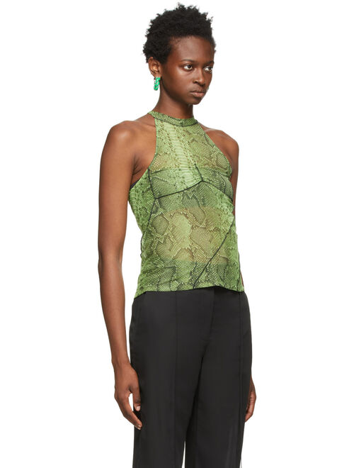 Y/Project Green Mesh Bias Tank Top