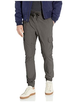 Men's Jogger Pants Washed Ripstop Fabric with Cargo Pockets