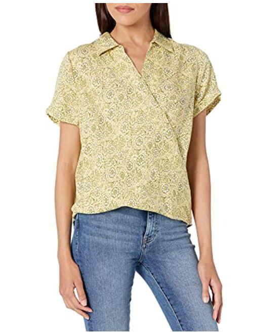 Lucky Brand Printed Surplice-Neck Top