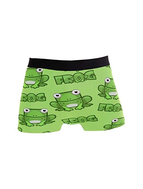 ZZKKO Shark Otter Frog Mens Boxer Briefs Underwear Breathable Stretch Boxer Trunk with Pouch S-XL