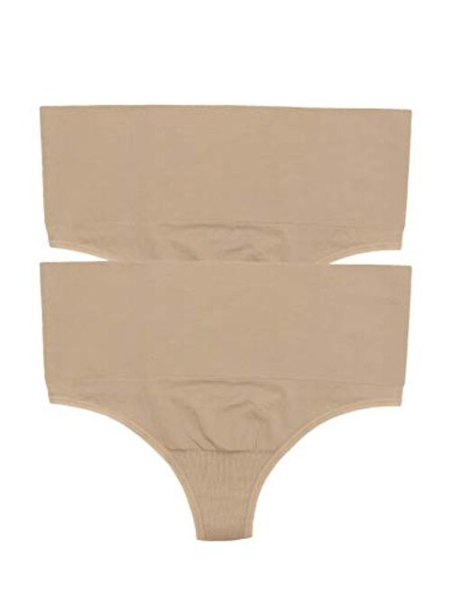 Felina | Seamless Shapewear Thong | 2-Pack | Muffin Tamer