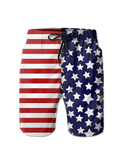 YPTBST Mens Swim Trunks Quick Dry Beach Board Shorts with Mesh Lining Swimwear Bathing Suits